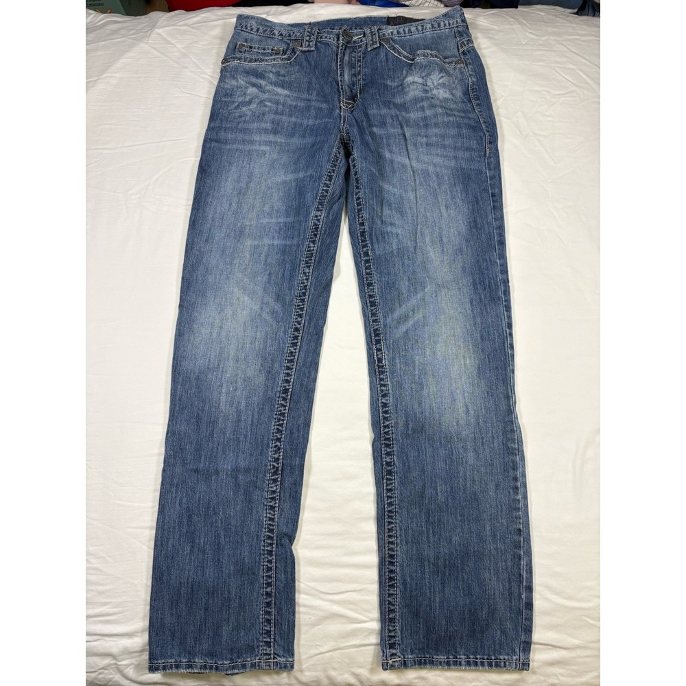 TK Axel Jeans Mens 32x34 Treadwell Relaxed Straight Heavy Stich Embroidered Jean